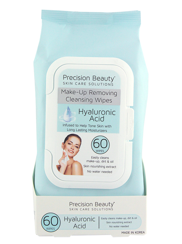 MAKE UP REMOVING CLEANSING WIPES, HYALURONIC ACID 60CT (PASTEL)