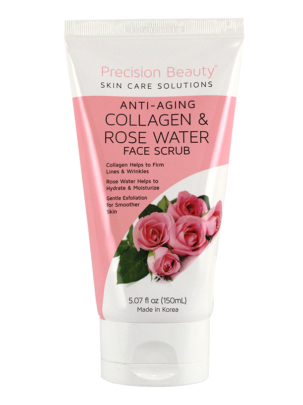 FACE AND BODY SCRUB. ROSE WATER & COLLAGEN. 150ML