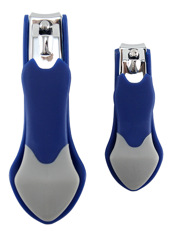 Men's Own 2pc Extra Large Nail Clipper Set on Double Blister. Blue w/Grey