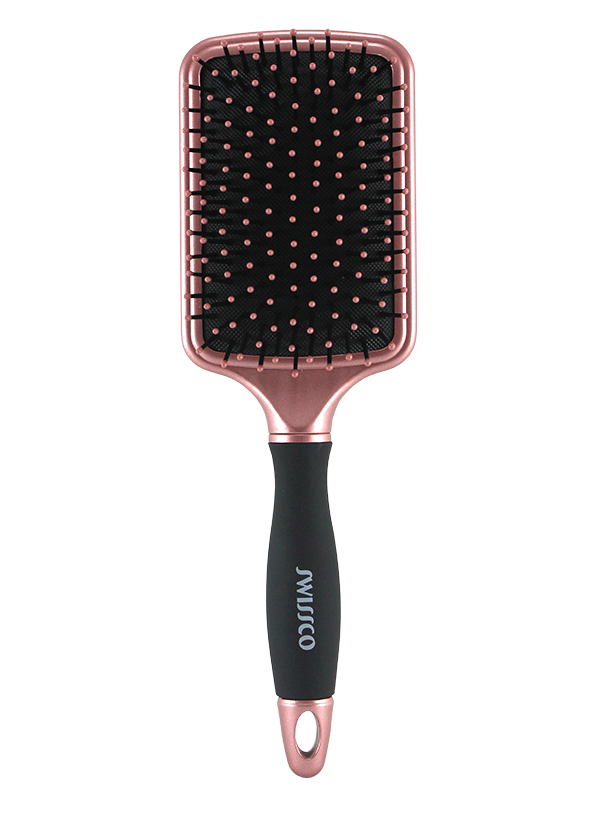 PADDLE HAIR BRUSH WITH SOFT TOUCH BLACK HANDLE