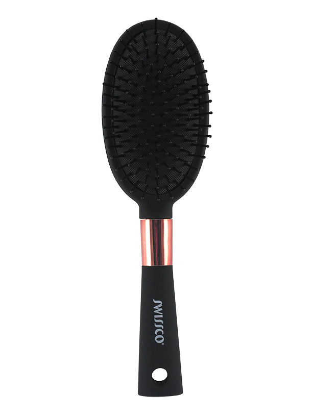 BLACK SOFT TOUCH OVAL HAIR BRUSH