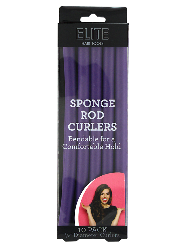 Elite 10 Pack Sponge Rod Hair Curlers