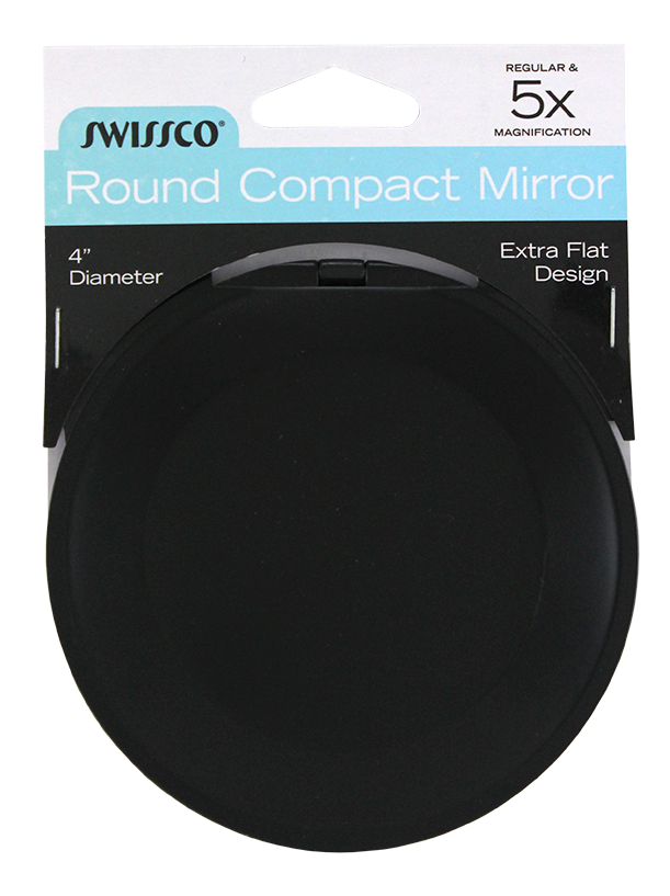 Round Compact Mirror 4", 1x/5x. Extra Flat