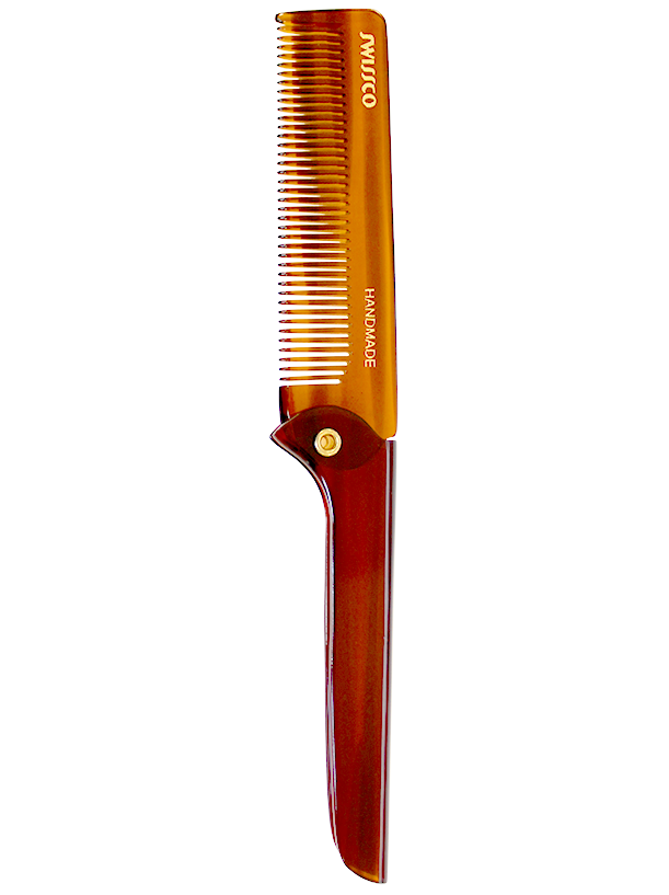Tortoise Folding Comb - Fine Tooth