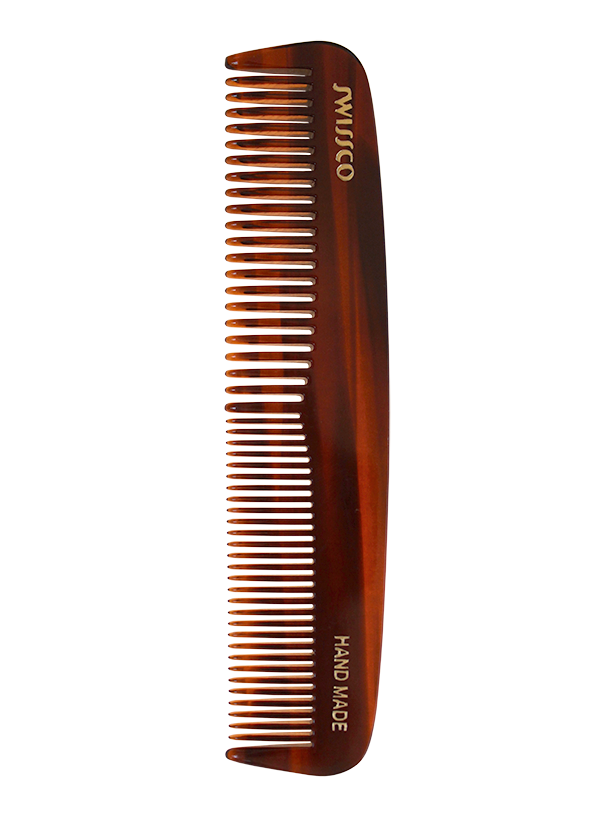 Tortoise Pocket Comb, Medium & Fine Tooth.