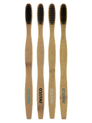 4PK BAMBOO HANDLE CHARCOAL TOOTHBRUSH SOFT