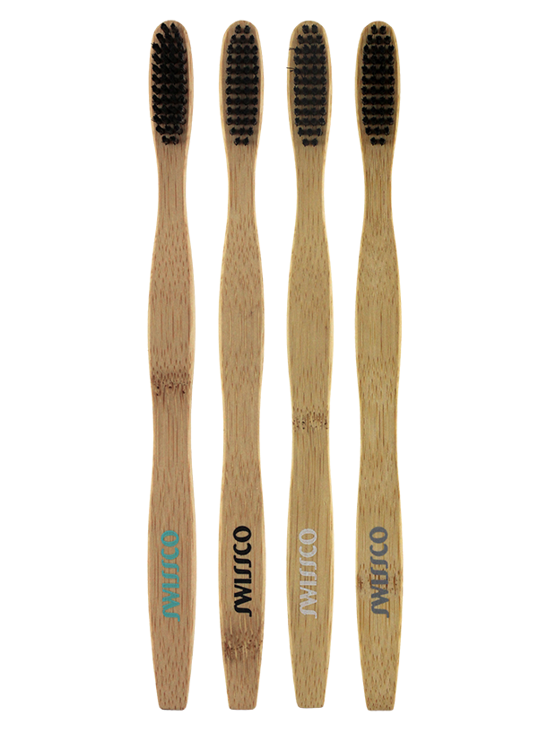 4PK BAMBOO HANDLE CHARCOAL TOOTHBRUSH SOFT