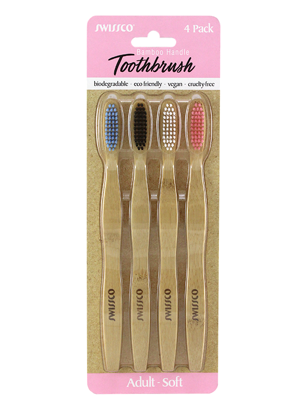 4PK BAMBOO HANDLE TOOTHBRUSH SOFT