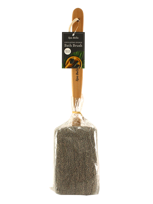 CHARCOAL INFUSED SPONGE BACK BRUSH