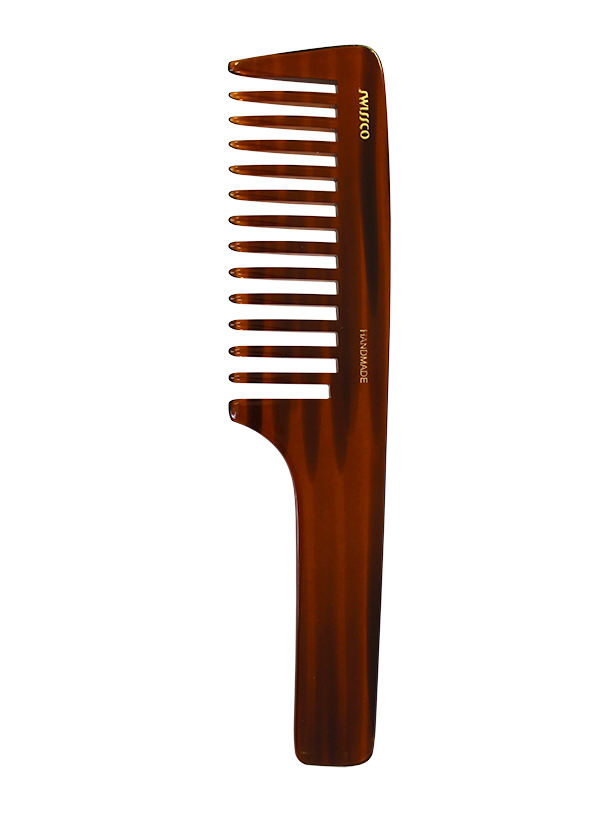 Tortoise Handle Comb, Wide Tooth.