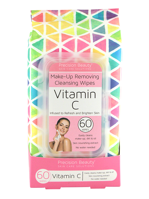 Precision Beauty Make Up Removing Cleansing Wipes, Vitamin C 60ct