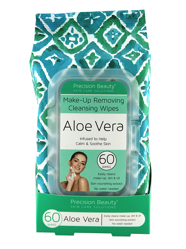 Precision Beauty Make Up Removing Cleansing Wipes, Aloe 60ct 