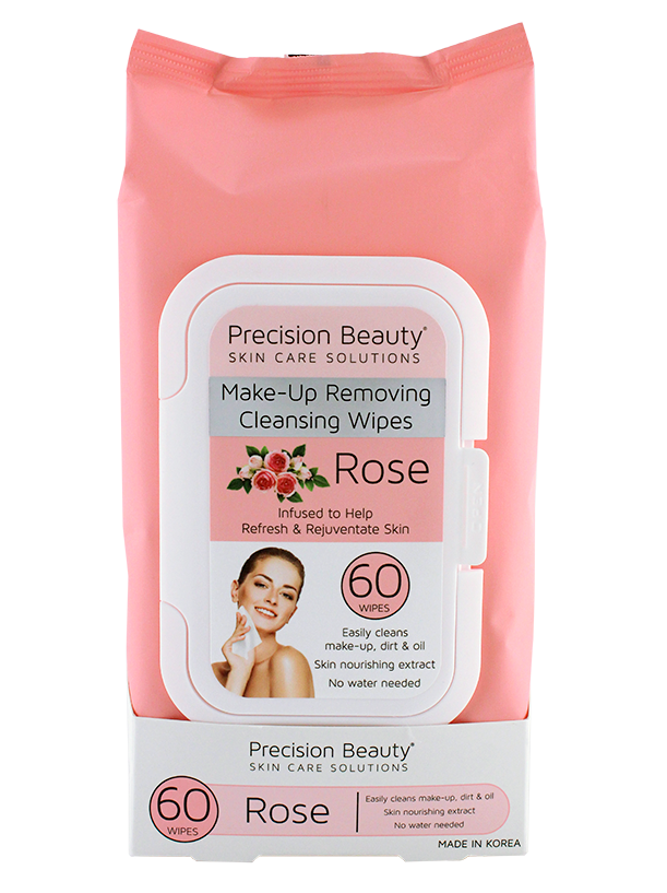 MAKE UP REMOVING CLEANSING WIPES, ROSE 60CT (PASTEL)