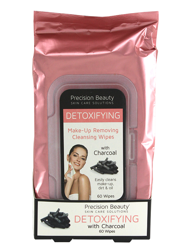 Precision Beauty Make Up Removing Cleansing Wipes, Charcoal 60ct 
