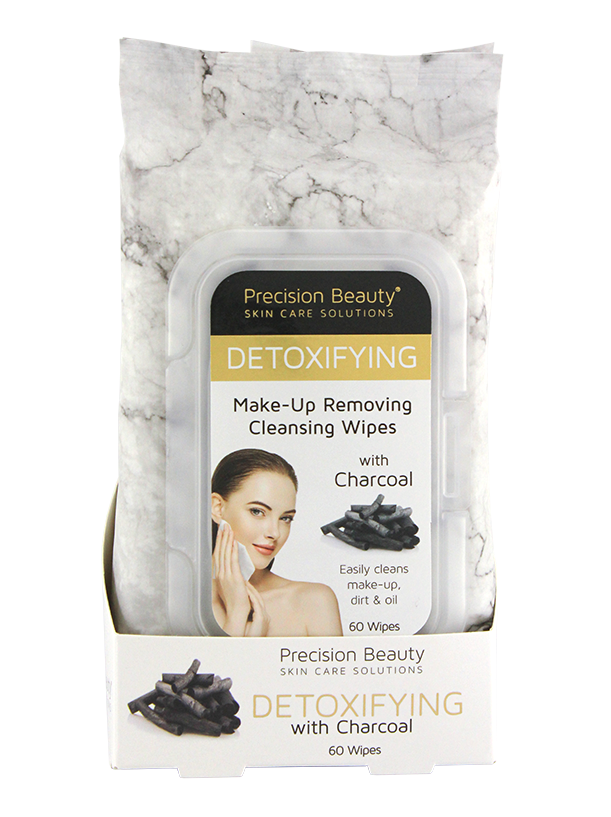 Precision Beauty Make Up Removing Cleansing Wipes, Charcoal 60ct 