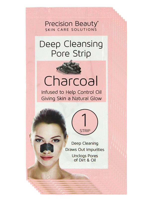 Precision Beauty 8 Pack Deep Cleansing Pore Strips Charcoal (Pastel)