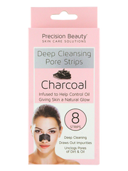 Precision Beauty 8 Pack Deep Cleansing Pore Strips Charcoal (Pastel)