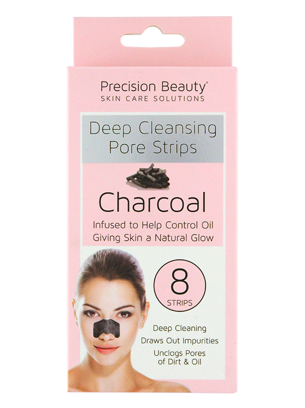 Precision Beauty 8 Pack Deep Cleansing Pore Strips Charcoal (Pastel)
