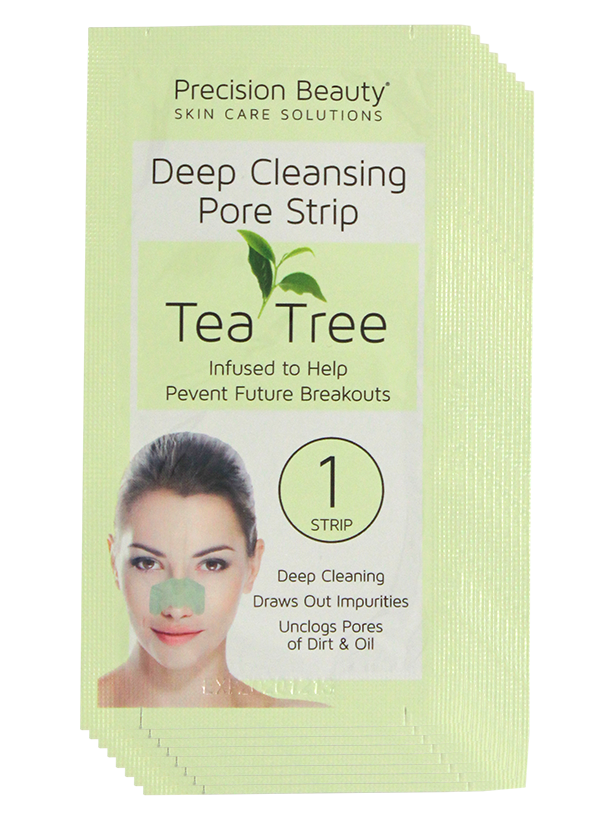 Precision Beauty 8 Pack Deep Cleansing Pore Strips Tea Tree (Pastel)