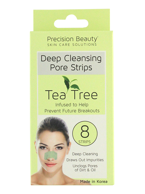 Precision Beauty 8 Pack Deep Cleansing Pore Strips Tea Tree (Pastel)