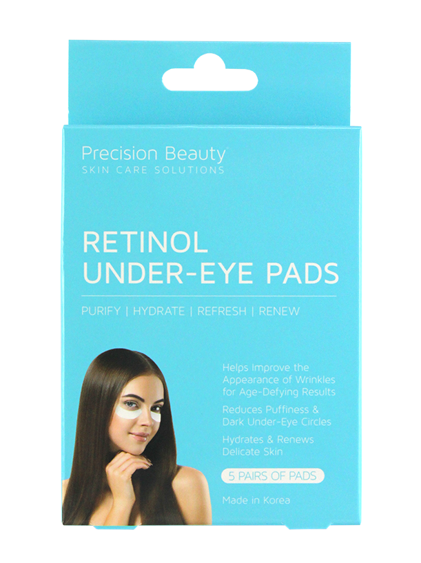 Precision Beauty 5 Pair Korean Under-Eye Pads, Retinol (Modern)