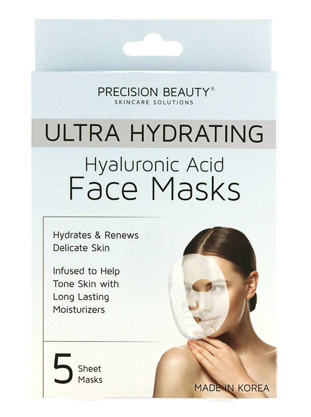 5 PACK KOREAN FACIAL MASK, HYALURONIC ACID MADE IN KOREA