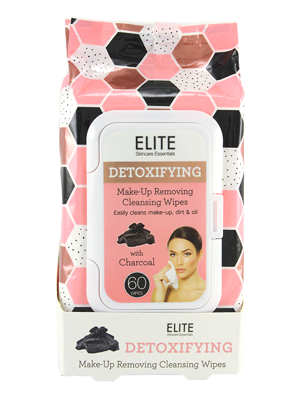 MAKE UP REMOVING CLEANSING WIPES, CHARCOAL 60CT