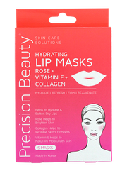 Precision Beauty 5 Pack Korean Lip Mask, Collagen, Rose Oil and Vitamin E