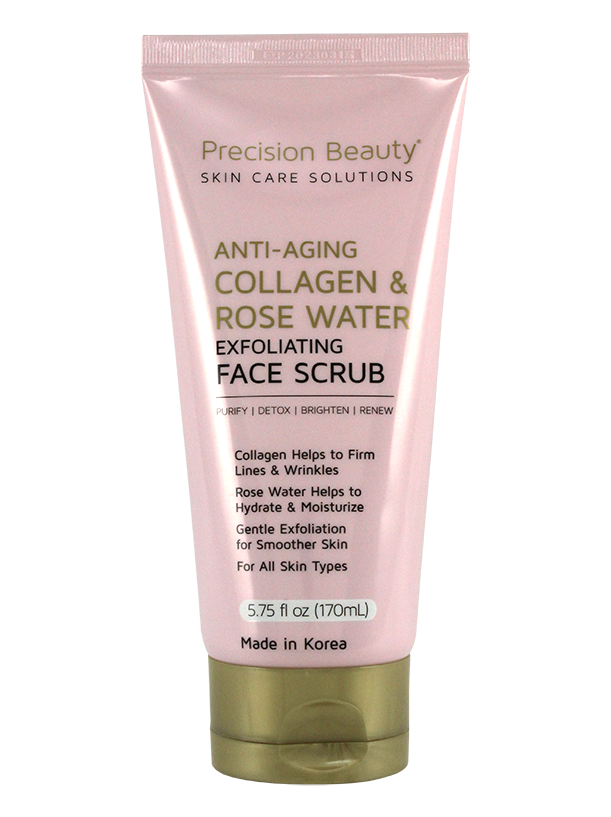 FACE AND BODY SCRUB. ROSE WATER & COLLAGEN. 170ML