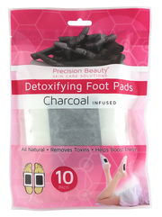 Precision Beauty 10pc Foot Detox Pads Charcoal