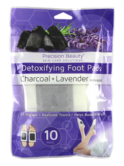 10PC FOOT DETOX PADS CHARCOAL + LAVENDER