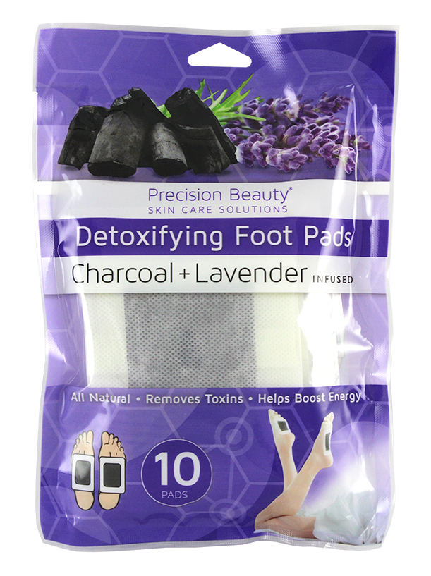 10PC FOOT DETOX PADS CHARCOAL + LAVENDER