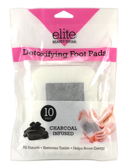 10PC INFUSED FOOT ADHESIVES CHARCOAL