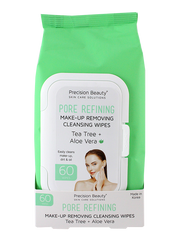 MAKE UP REMOVING CLEANSING WIPES, TEA TREE & ALOE VERA 60CT