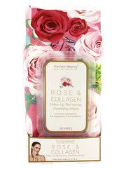 MAKE UP REMOVING CLEANSING WIPES, ROSE & COLLAGEN 60CT