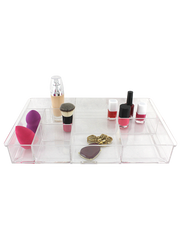 Large Tray Compartment Organizer. Rose Gold