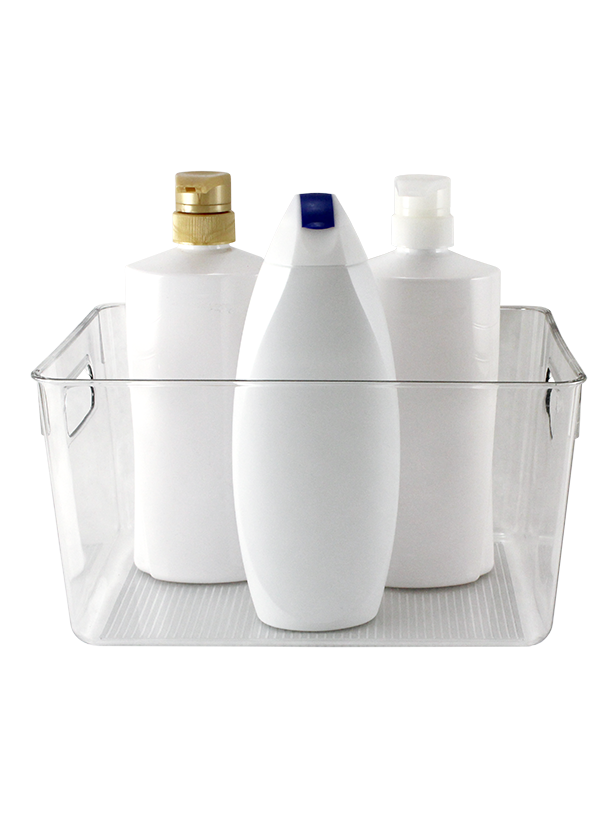 3PC CLEAR PLASTIC BIN SET