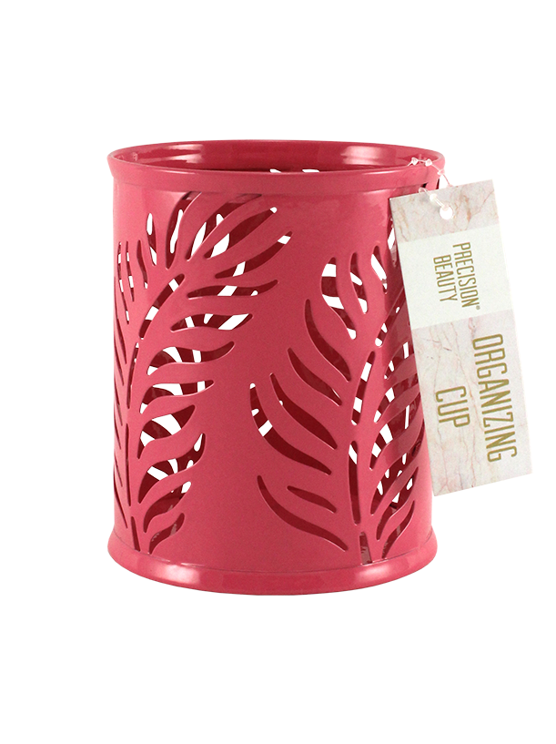 Small Cup Organizer Palm Pattern Pink