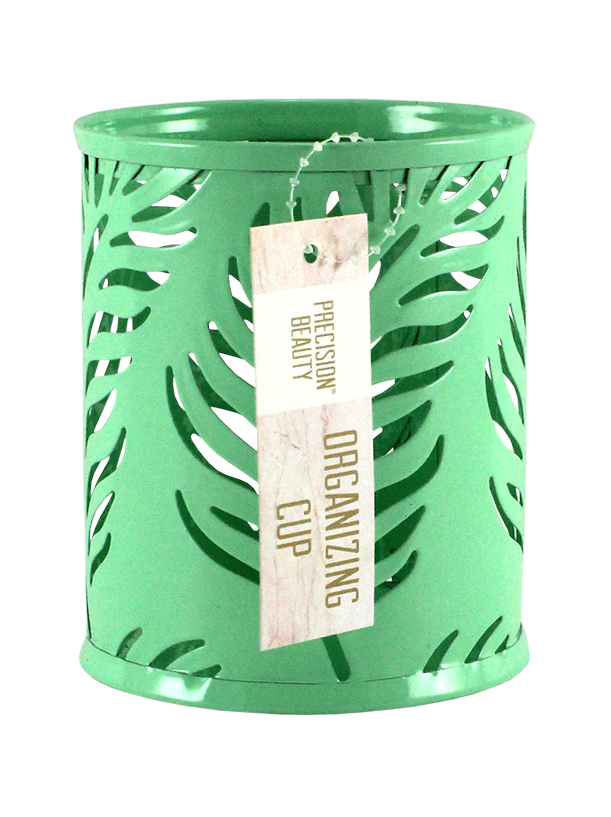 Small Cup Organizer Palm Pattern Green