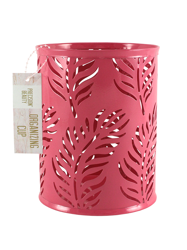 Large Cup Organizer Palm Pattern Pink