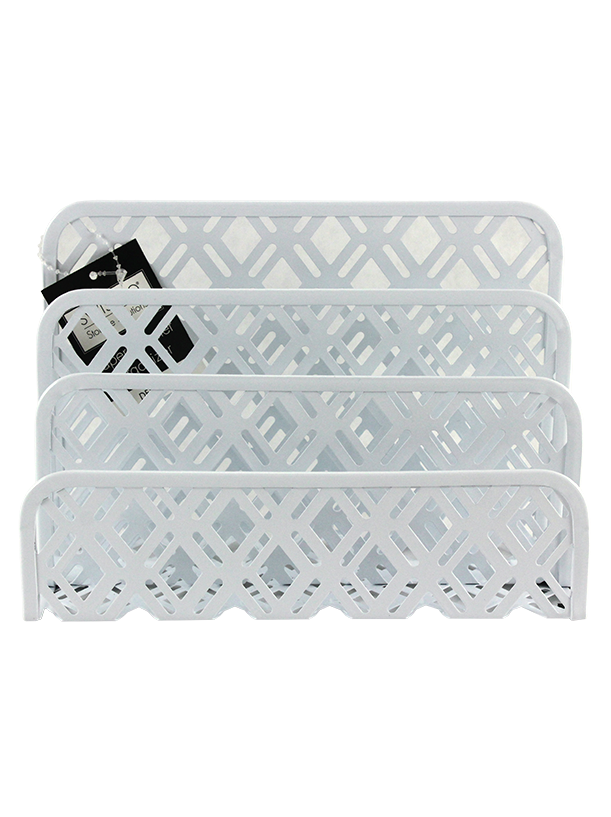 SWISSCO LETTER METAL ORGANIZER. DIAMOND PATTERN