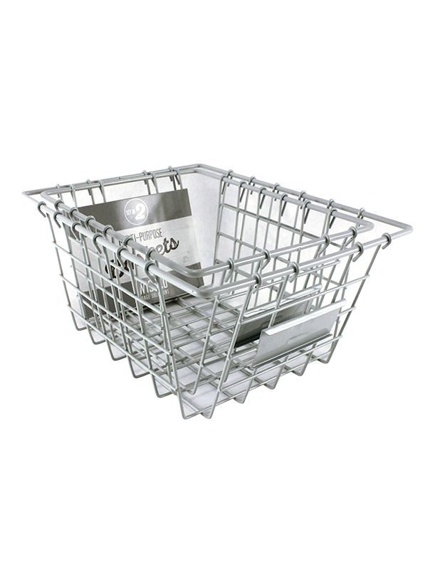 2PC WIRE METAL BASKET ORGANIZER