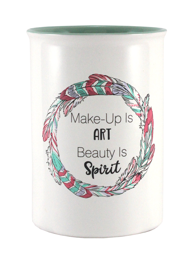 CERAMIC CUP. MAKE UP IS ART