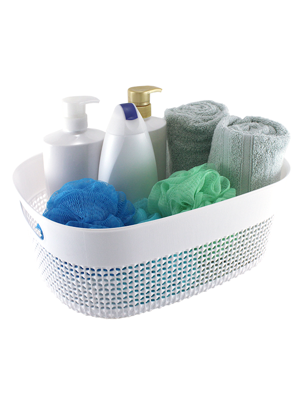 2PC SET PLASTIC STORAGE BINS