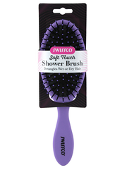 SOFT TOUCH SHOWER HAIR BRUSH/BLACK,PURPLE,PINK