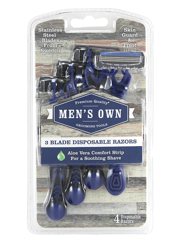 Men's Own 4pk Triple Blade Disposable Razors