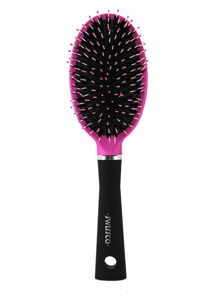 Soft Touch Oval Hair Brush with Mixed Natural and Polypin Bristles