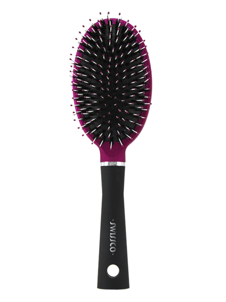 Soft Touch Oval Hair Brush with Mixed Natural and Polypin Bristles