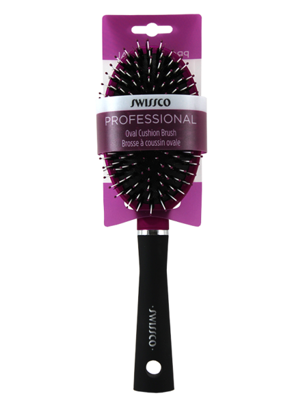 Soft Touch Oval Hair Brush with Mixed Natural and Polypin Bristles