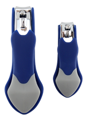Men's Own 2pc Extra Large Nail Clipper Set on Double Blister. Blue w/Grey